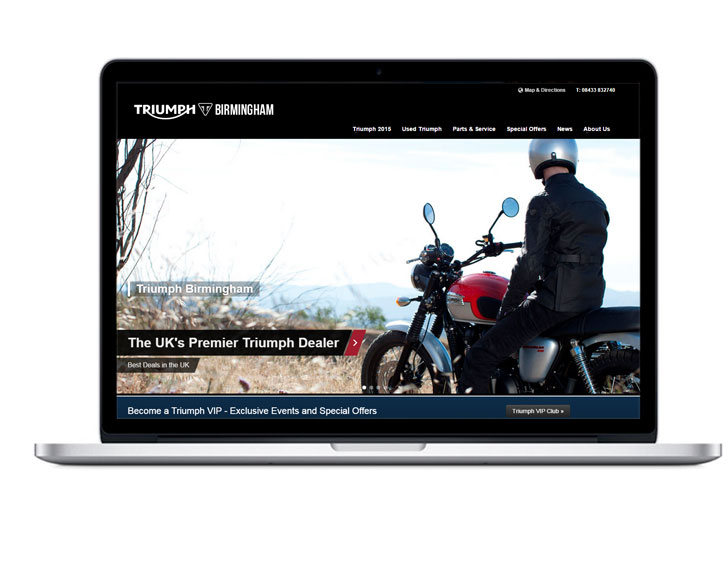 web design for triumph dealers